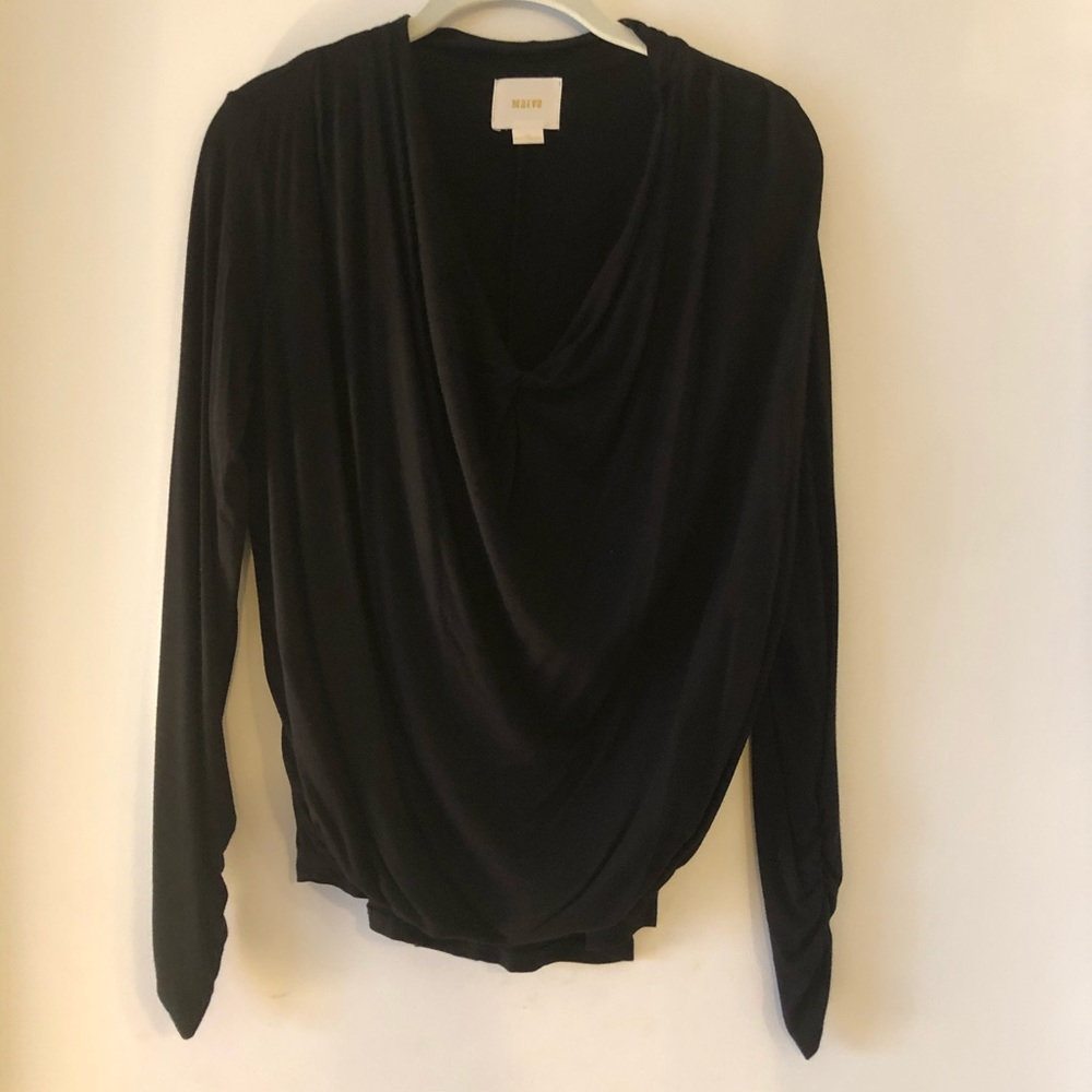 Black Maeve (Anthropologie) Drapey Top